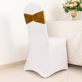 Create a Luxurious Atmosphere with Gold Premium Crushed Velvet Ruffle Chair Sash Bands