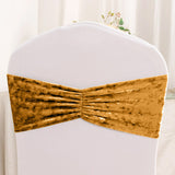 Transform Your Chairs with Premium Crushed Velvet Ruffle Chair Sash Bands