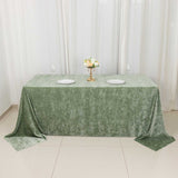 Elevate Your Dining Experience with the Sage Green Premium Crushed Velvet Tablecloth